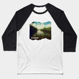 Everglades Boat photo Key West Florida blue sky palmtree landscape USA nature lovers Baseball T-Shirt